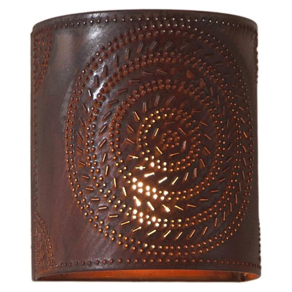 Chisel Sconce Light in Rustic Tin