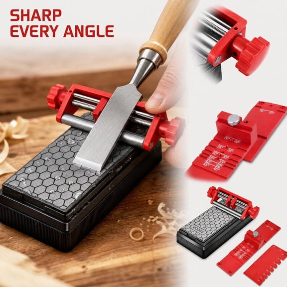 Chisel Sharpening Jig, Diamond Sharpening Stone Kit, Fixed Angle Model Sharpening System for Woodworking and Carpentry