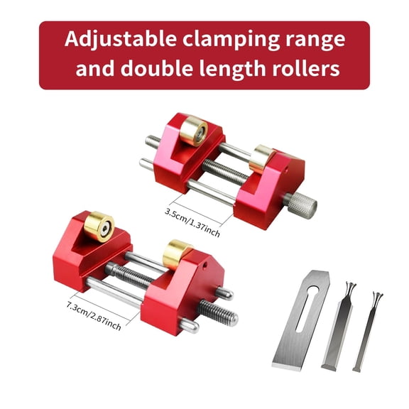 Chisel Sharpening Jig Kit Compatible with Woodworking Chisels Block Planes, 15-45 Angle, Double Rollers, Includes Storage Box