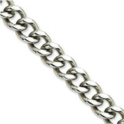 Chisel Stainless Steel 11.50mm 22in Curb Chain Necklace