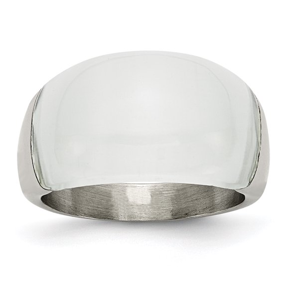 Chisel Stainless Steel 12mm Cat's Eye Ring