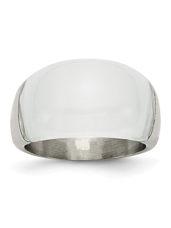 Chisel Stainless Steel 12mm Cat's Eye Ring