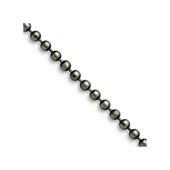 Chisel Stainless Steel 2.00 Mm 20 Inch Beaded Ball Antiqued Chain Necklace