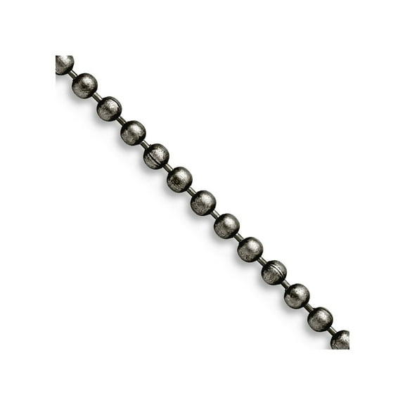Chisel Stainless Steel 2.00 Mm 24 Inch Beaded Ball Antiqued Chain Necklace
