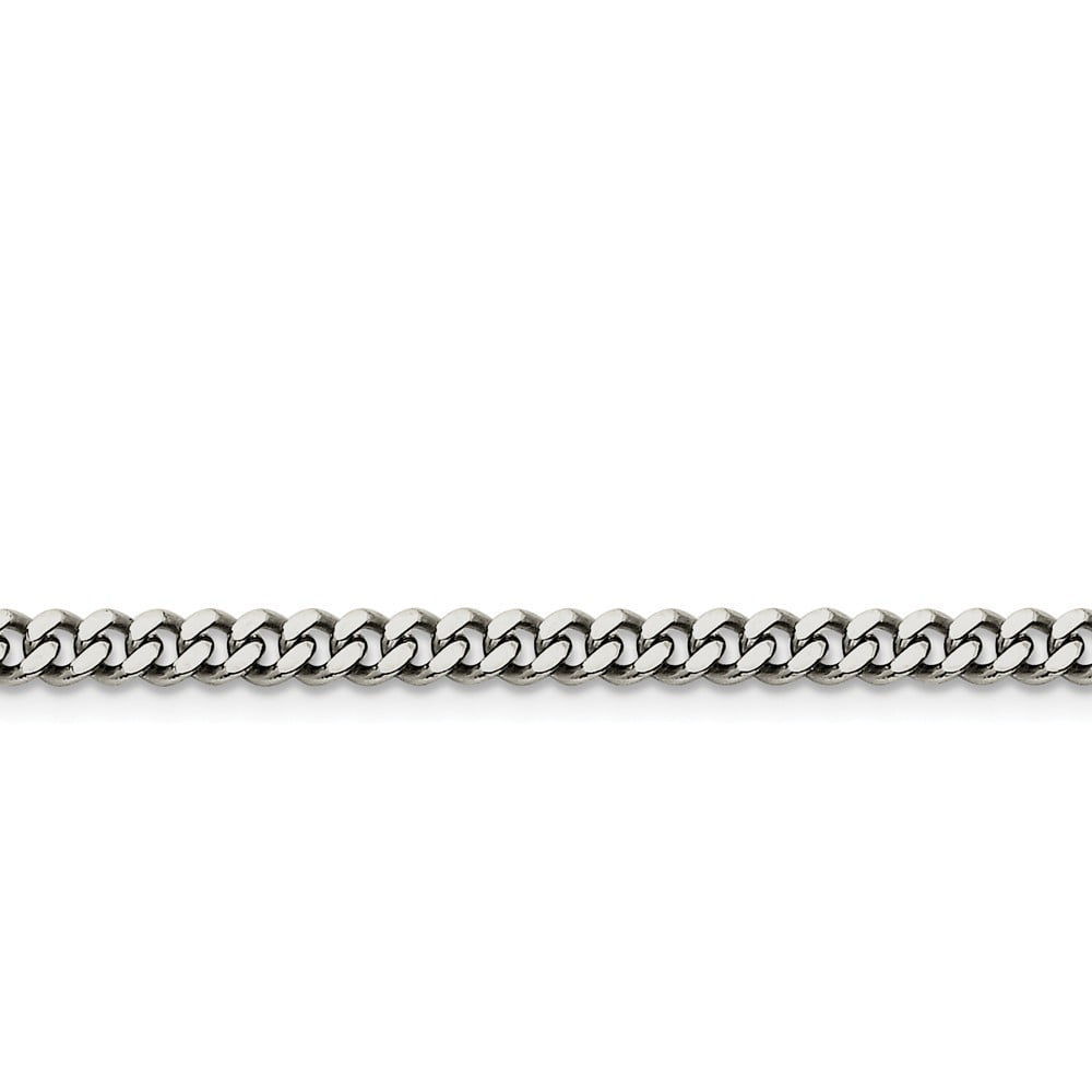 Chisel Stainless Steel 4mm 30in Curb Chain Necklace - Walmart.com