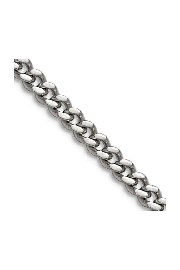 Chisel Stainless Steel 4mm Curb Chain Necklace