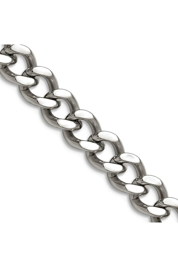 Chisel Stainless Steel 7.5mm 24in Curb Chain Necklace