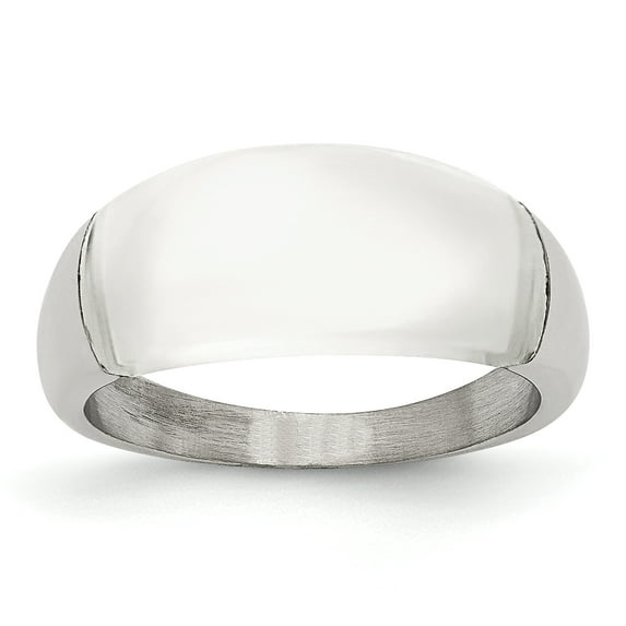 Chisel Stainless Steel 8mm Cats Eye Ring