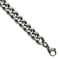thumbnail image 1 of Chisel Stainless Steel 9.25mm Oxidized Curb Chain Bracelet, 1 of 2