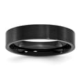 thumbnail image 1 of Chisel Stainless Steel Brushed Black IP-plated 5mm Flat Band, 1 of 7