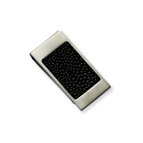 Chisel Stainless Steel Brushed Black Stingray Money Clip