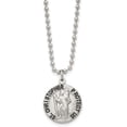 thumbnail image 1 of Chisel Stainless Steel Brushed and Enameled St. Christopher Medal on a Ball Chain Necklace - 22", 1 of 7