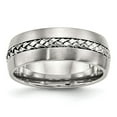 thumbnail image 1 of Chisel Stainless Steel Brushed and Polished Braided 8mm Band, 1 of 7