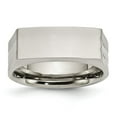 thumbnail image 1 of Chisel Stainless Steel Brushed and Polished Signet Ring, 1 of 8