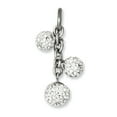 thumbnail image 1 of Chisel Stainless Steel CZ Interchangeable Charm Pendant, 1 of 2