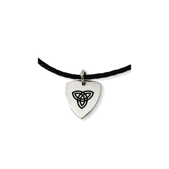 Chisel Stainless Steel Enameled Trinity Necklace
