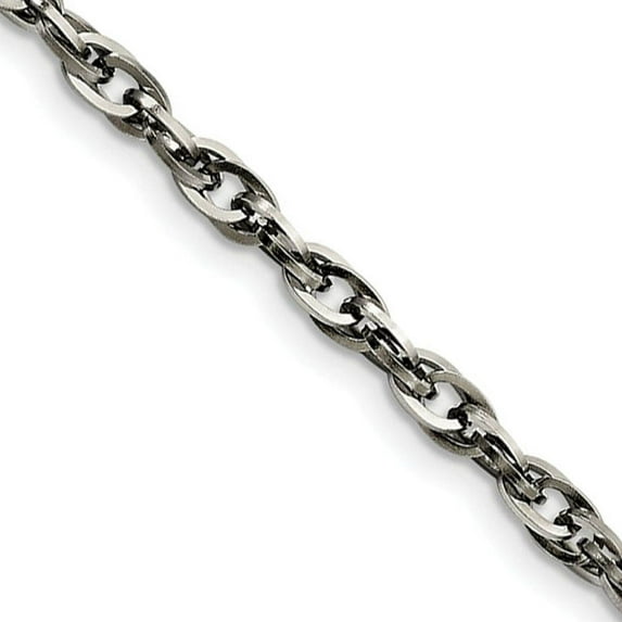 Chisel Stainless Steel Fancy Twisted Link 24in Necklace