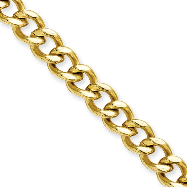 Chisel Stainless Steel Ip Gold-plated 7.5mm 24in Curb Chain Necklace