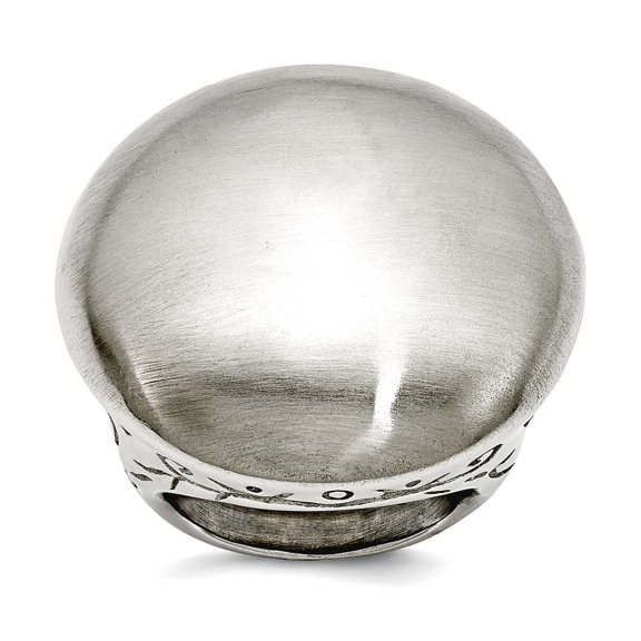 Chisel Stainless Steel Matte w/Textured Sides Ring