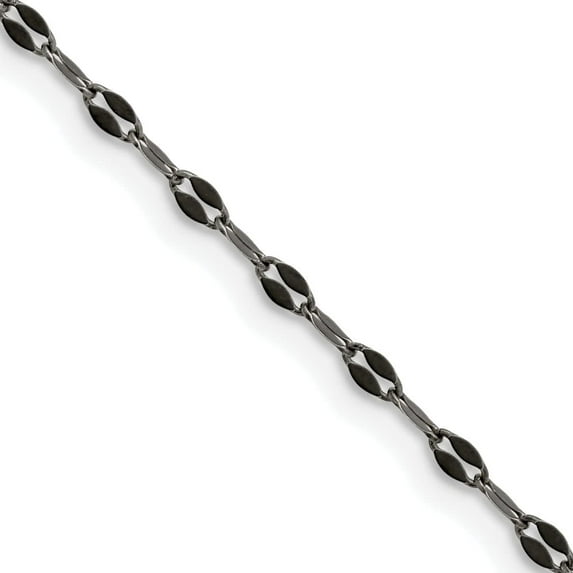 Chisel Stainless Steel Oxidized 2.7mm Fancy Chain - 16"