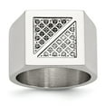 thumbnail image 1 of Chisel Stainless Steel Polished 1/4 Carat Black and White Diamond Ring, 1 of 8