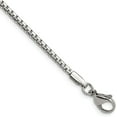 thumbnail image 1 of Chisel Stainless Steel Polished 2.7mm Fancy Box Chain - 20", 1 of 9