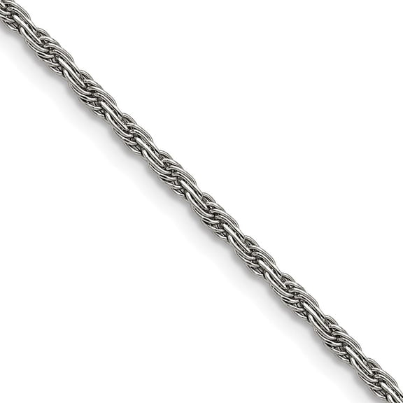Chisel Stainless Steel Polished 2mm 16 inch Fancy Rope Chain
