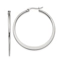 thumbnail image 1 of Chisel Stainless Steel Polished 40mm Diameter Hoop Earrings Stainless Steel Earrings, 1 of 1