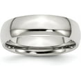 thumbnail image 1 of Chisel Stainless Steel Polished 6.2mm Half Round Band - Ring Size 6.0, 1 of 8
