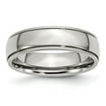 thumbnail image 1 of Chisel Stainless Steel Polished 6mm Grooved and Beaded Band, 1 of 6