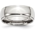 thumbnail image 1 of Chisel Stainless Steel Polished 8.2mm Ridged Edge Band - Ring Size 11.0-7.4gm, 1 of 8