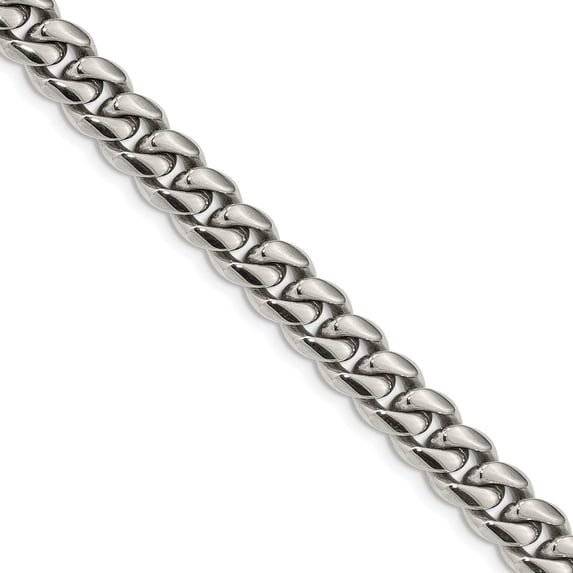 Chisel Stainless Steel Polished 8.5 Inch Curb Chain Bracelet