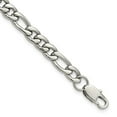 thumbnail image 1 of Chisel Stainless Steel Polished 8mm 9 inch Figaro Chain Bracelet, 1 of 6