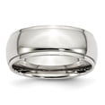 thumbnail image 1 of Chisel Stainless Steel Polished 8mm Ridged Edge Band, 1 of 7