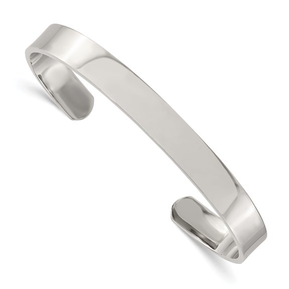 Chisel  Stainless Steel Polished 9mm Cuff Bangle