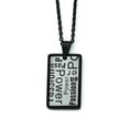 thumbnail image 1 of Chisel Stainless Steel Brushed and Polished Black IP-plated Power and Passion Pendant on a 22 inch Cable Chain Necklace, 1 of 2