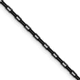 thumbnail image 1 of Chisel Stainless Steel Polished Black IP-plated 2.2mm 20 inch Fancy Box/Paperclip Link Chain, 1 of 5