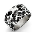 thumbnail image 1 of Chisel Stainless Steel Polished Black and White Textured Ring, 1 of 2