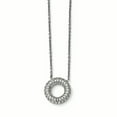 thumbnail image 1 of Chisel Stainless Steel Polished CZ Circle 18.25in Necklace, 1 of 3
