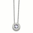 thumbnail image 1 of Chisel Stainless Steel Polished CZ June Birthstone Necklace, 1 of 2
