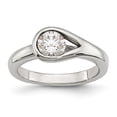 thumbnail image 1 of Chisel Stainless Steel Polished CZ Ring, 1 of 8