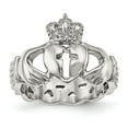 thumbnail image 1 of Chisel Stainless Steel Polished Claddagh with Cross Ring, 1 of 8