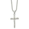 thumbnail image 1 of Chisel Stainless Steel Polished Crucifix Pendant on a 20 inch Ball Chain Necklace, 1 of 5