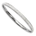 thumbnail image 1 of Chisel Stainless Steel Polished Crystal Round Slip-on Bangle, 1 of 3