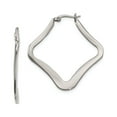 thumbnail image 1 of Chisel  Stainless Steel Polished Diamond Shaped Hoop Earrings, 1 of 3