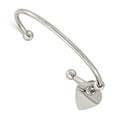 thumbnail image 1 of Chisel Stainless Steel Polished Heart Bangle, 1 of 5