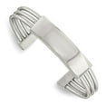 thumbnail image 1 of Chisel Stainless Steel Polished Engraveable ID Cuff Bangle, 1 of 2