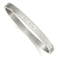 thumbnail image 1 of Chisel  Stainless Steel Polished If Not Now When 6mm Hinged Bangle, 1 of 3