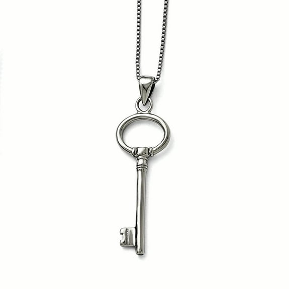 Chisel Stainless Steel Polished Key Necklace
