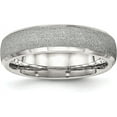 thumbnail image 1 of Chisel Stainless Steel Polished Laser Cut 6.2mm Band - Ring Size 12.5, 1 of 8